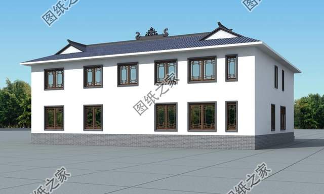 鄉(xiāng)村二層合院設(shè)計(jì)，古典大氣的庭院秒殺了一群小洋樓