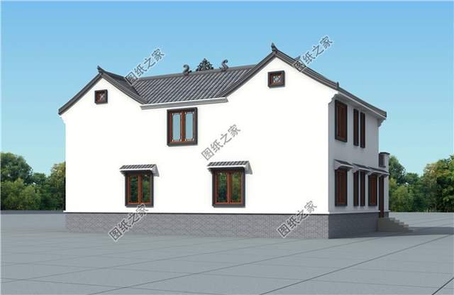 鄉(xiāng)村二層合院設(shè)計(jì)，古典大氣的庭院秒殺了一群小洋樓