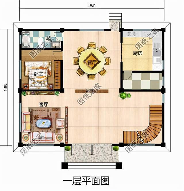 新中式三層圖紙，彰顯主人品位，出門也有面子