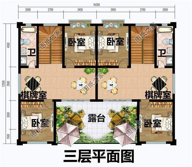 雙拼兄弟別墅設計圖，家里兩兄弟感情好，蓋雙拼最合適