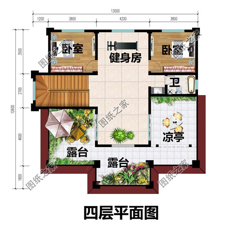 四層農村別墅設計圖四層布局圖
