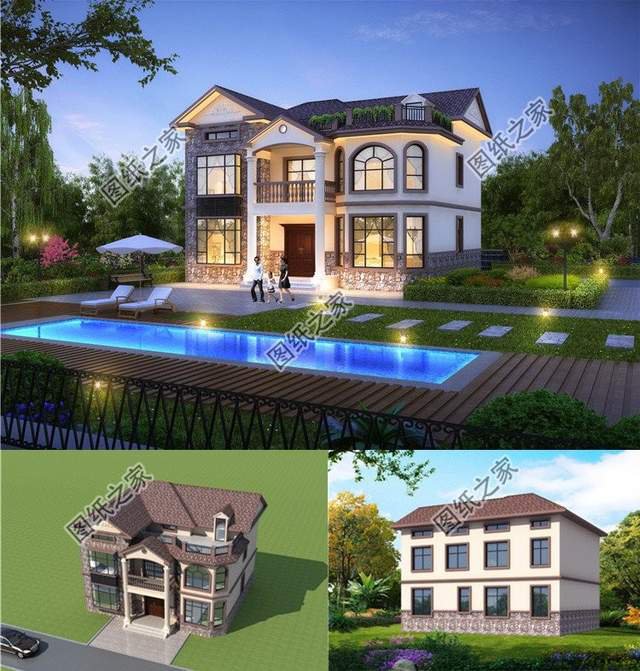 二層半別墅設計圖，安靜、舒適、寬敞，滿足居住需求