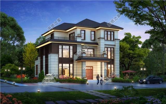 新中式三層自建房圖紙，不過時的設計，在老家建一棟揚名百年