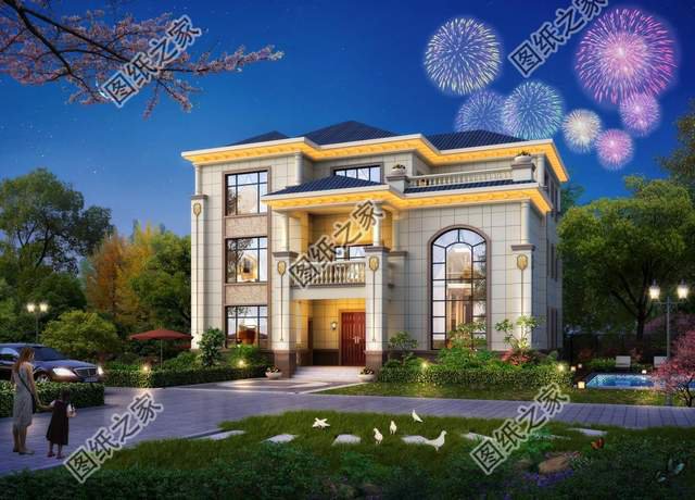 歐式豪華別墅設(shè)計圖，尊貴典雅，無限享受