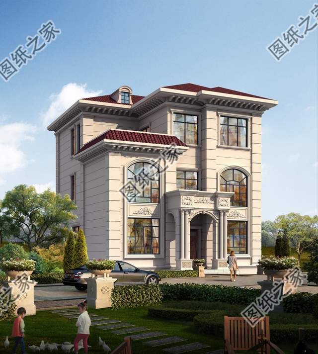 歐式豪華別墅設(shè)計圖，尊貴典雅，無限享受