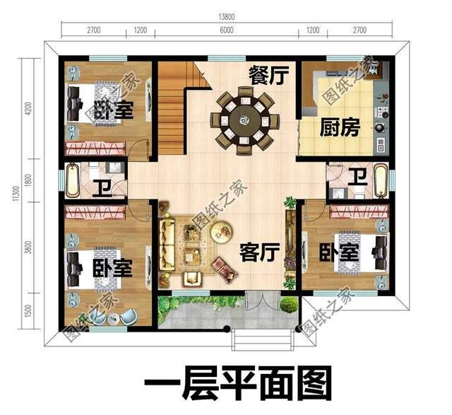 鄉村一層半設計圖，農村原汁生活，大家風范