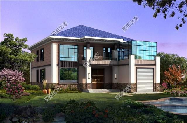 鄉村自建房車庫設計，簡潔美觀，給人以親切感