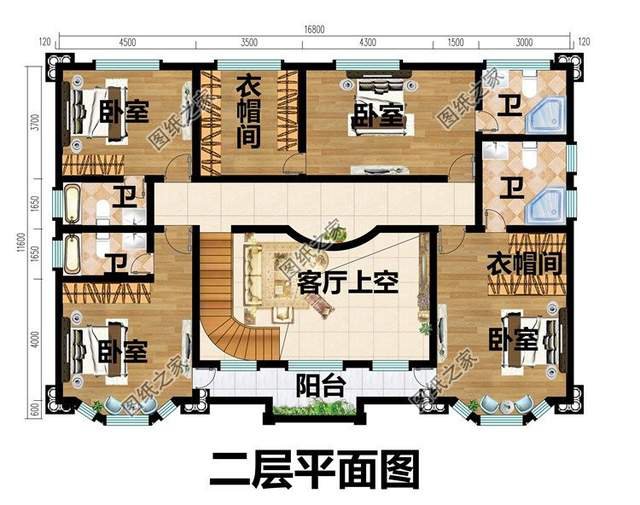 對稱性歐式二層別墅，這房子可真有氣勢，簡直是個小宮殿