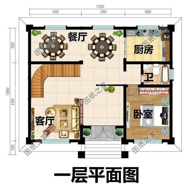 別墅帶地下室設計圖，鄉下建房不比城市差，回鄉建房選它