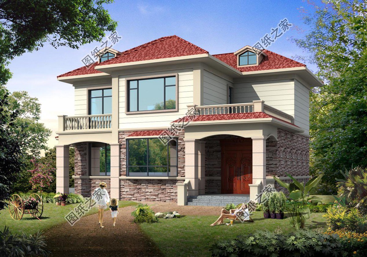 占地150二層別墅設計，夢想鄉村生活的標配，父母親和小孩都愛