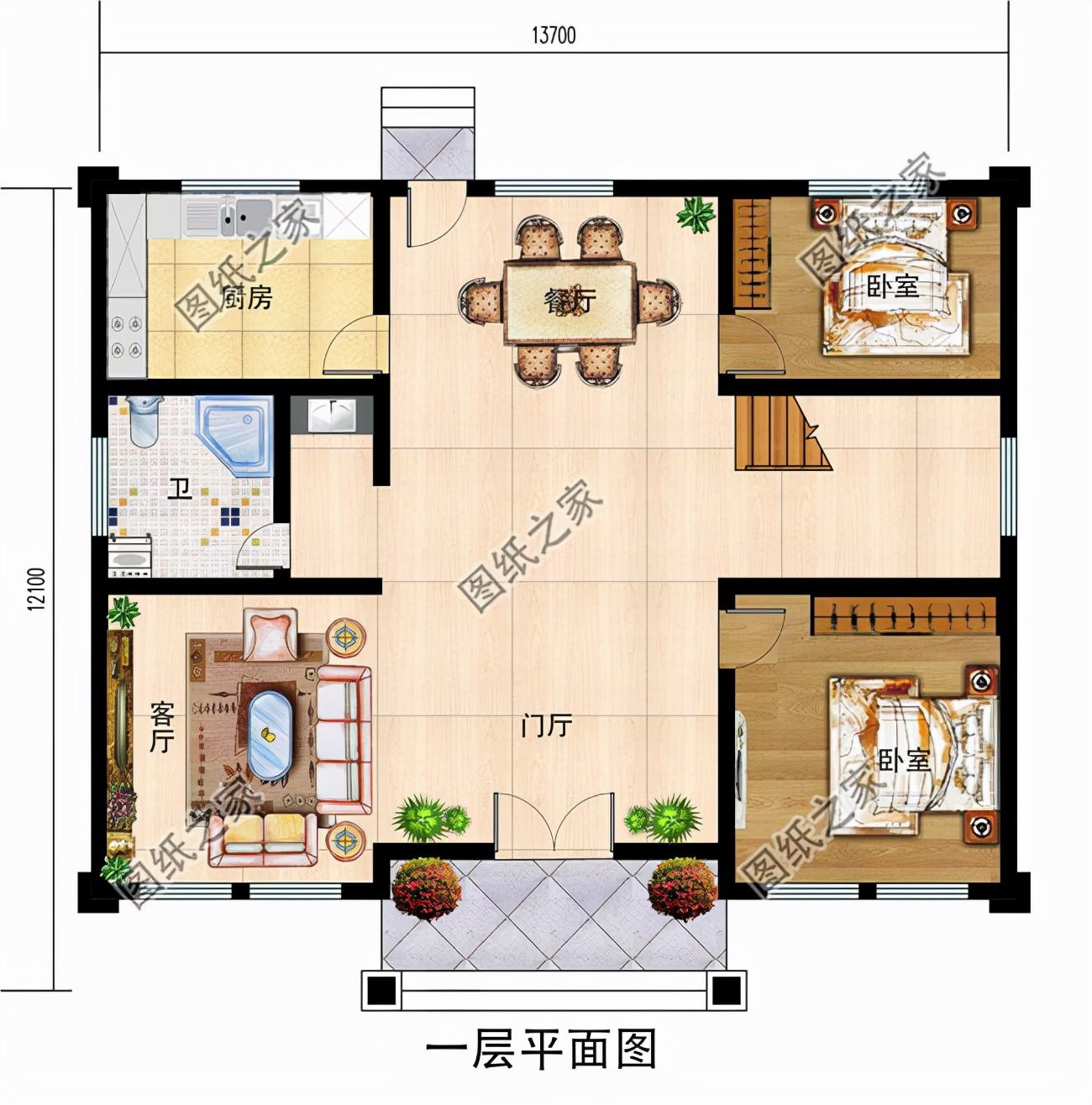 占地150二層別墅設計，夢想鄉村生活的標配，父母親和小孩都愛