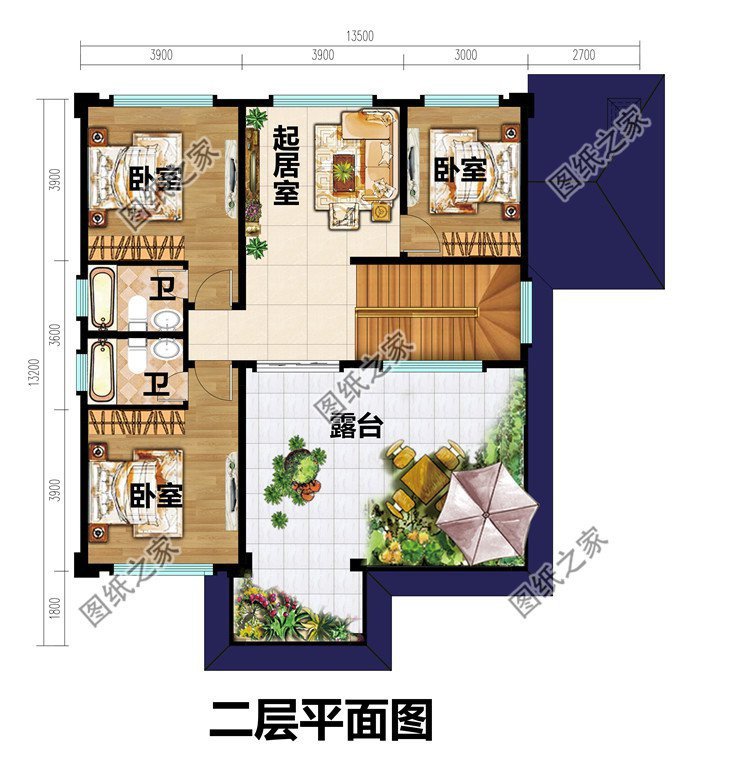 農村二層帶配套房設計，不僅外觀造型精美大氣，布局也實用