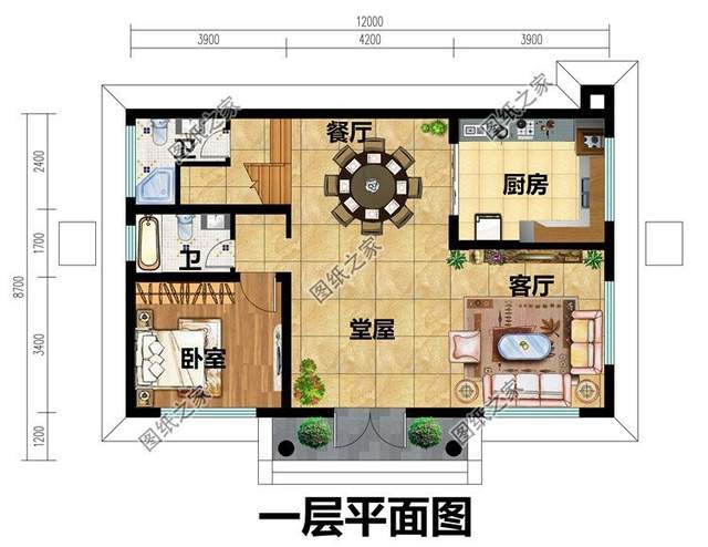 鄉村二層小洋樓設計，造型方正，層次多變，外觀豪華大氣