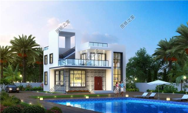 現(xiàn)代化房屋設(shè)計(jì)，外觀造型新穎時(shí)尚，專為年輕人打造