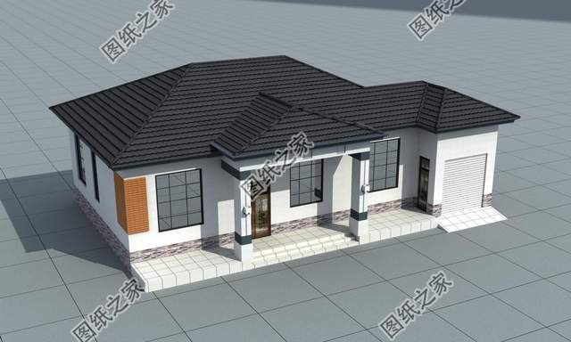 一層新中式帶車庫設計，打造精致居所，構造完美生活