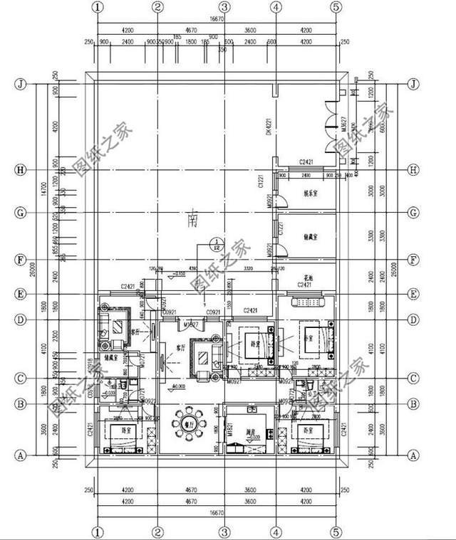 一層現代別墅，L型戶型，突出現代風格特點，時尚前衛