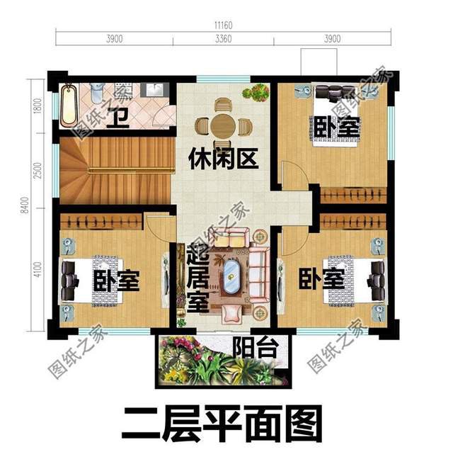 農村磚混二層設計圖，有種復古感，歐式獨特的氛圍