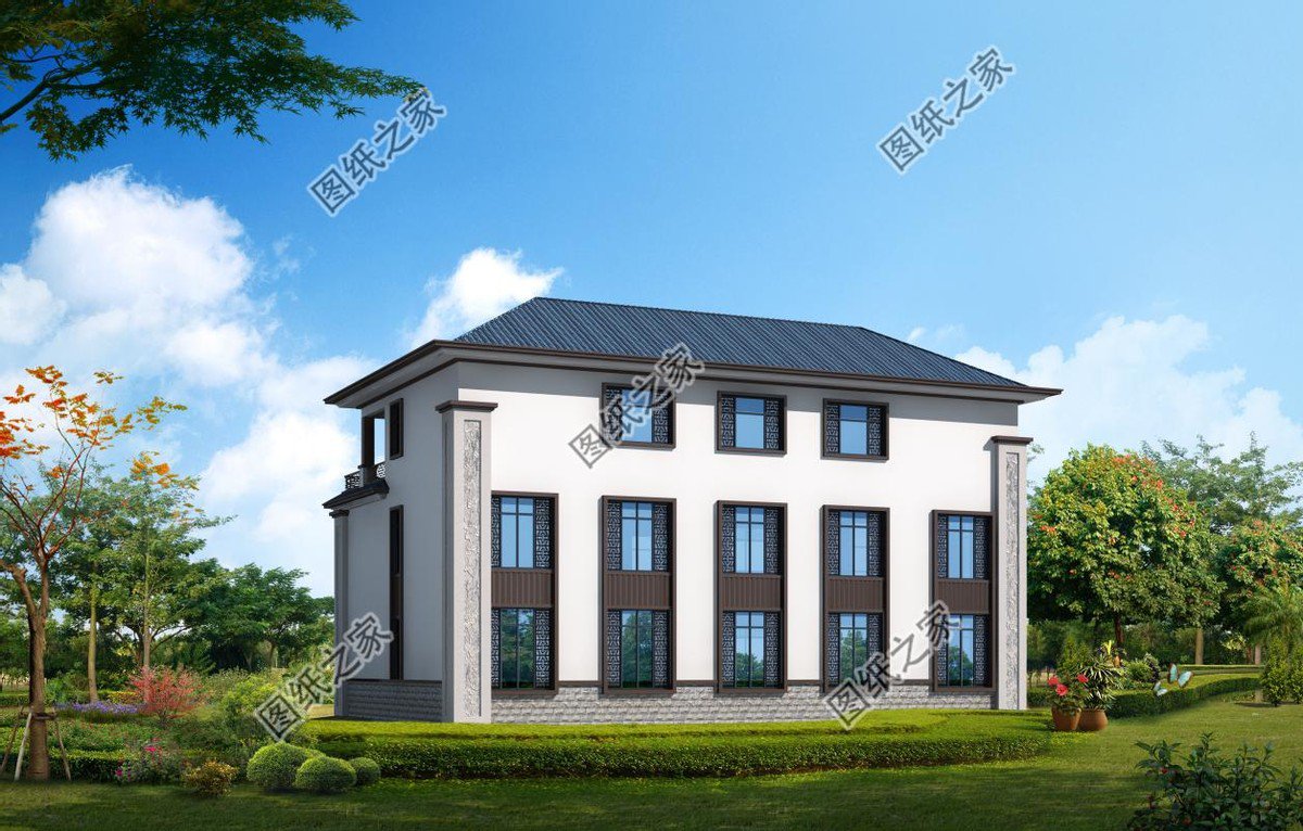 中式三層別墅，彌漫中式古韻，建好更為震撼