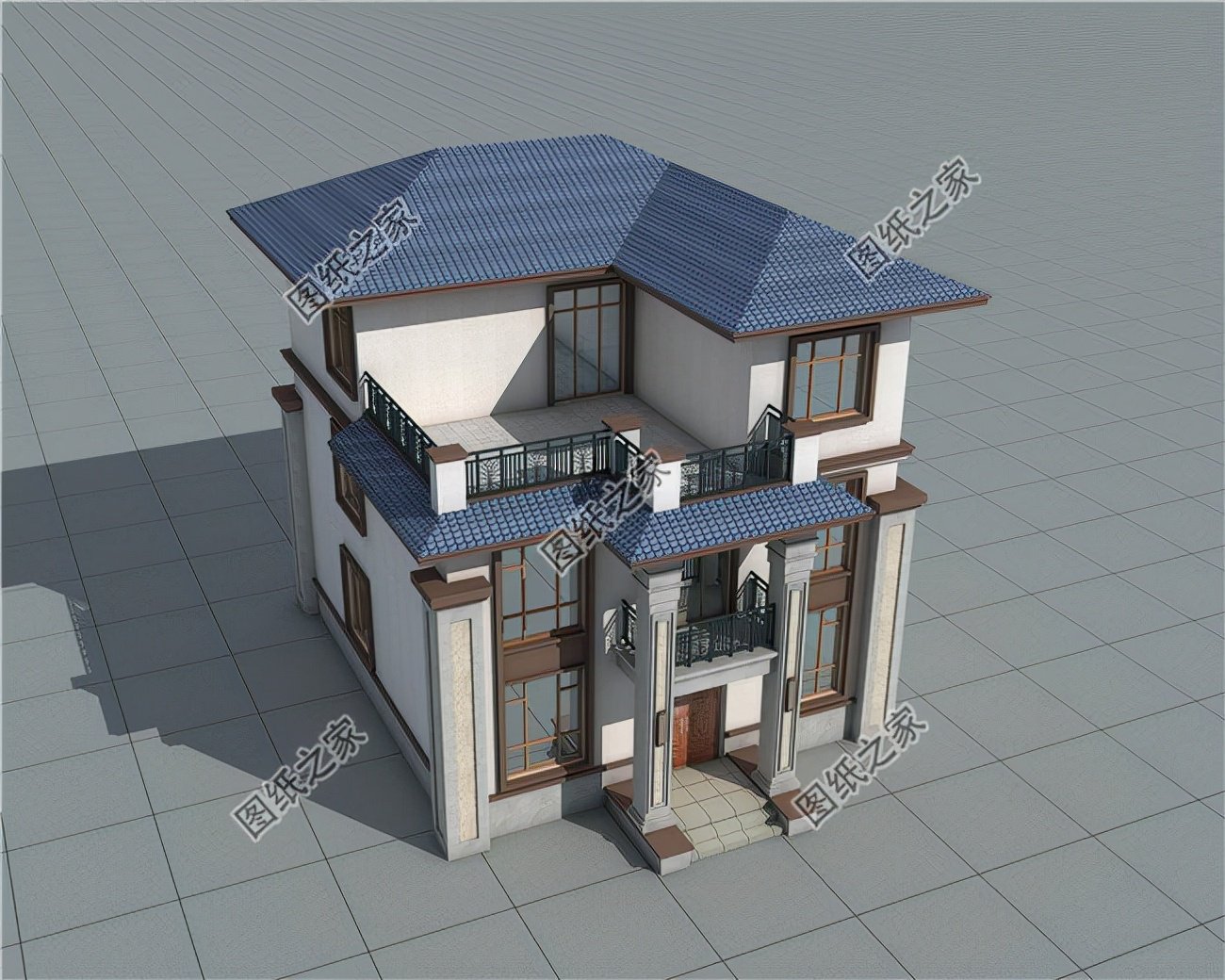 中式三層別墅，彌漫中式古韻，建好更為震撼