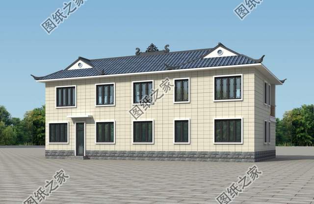 現代四合院別墅，住宅白墻黛瓦，淡雅寧靜