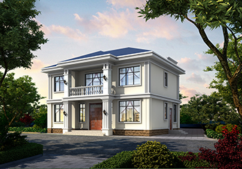 簡(jiǎn)約現(xiàn)代的二層別墅自建房設(shè)計(jì)圖，13米乘9米