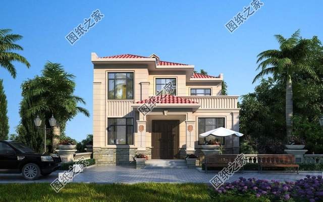 三開間二層別墅設計，時尚秀麗，大方舒適