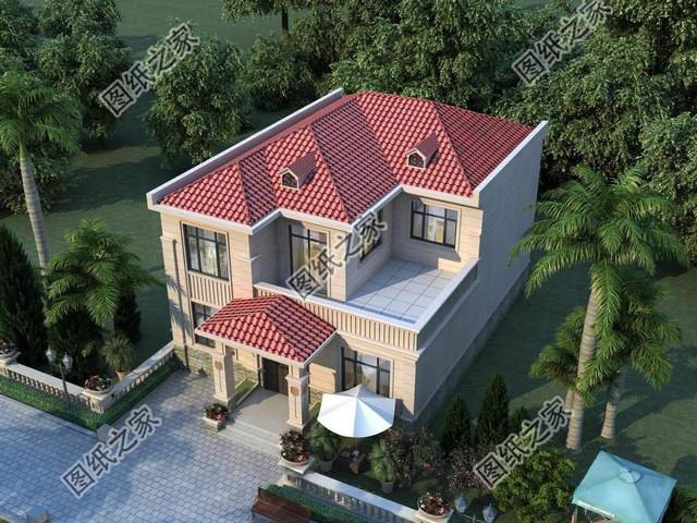 三開間二層別墅設計，時尚秀麗，大方舒適