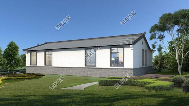 一層三合院農(nóng)村自建房，帶堂屋設(shè)計(jì)，超大互動(dòng)空間