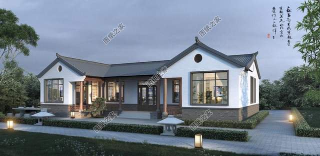 一層三合院農(nóng)村自建房，帶堂屋設(shè)計(jì)，超大互動(dòng)空間