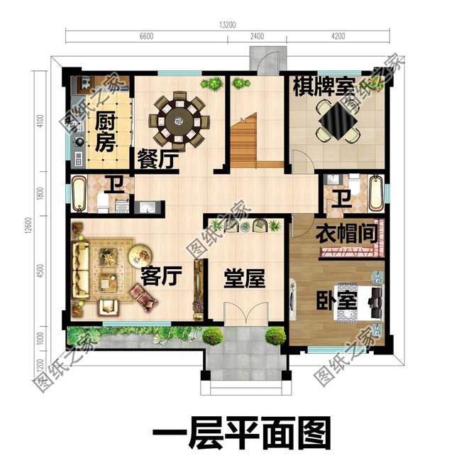 農村簡約三層房子設計圖，室內挑空設計盡顯奢華，空間感超強