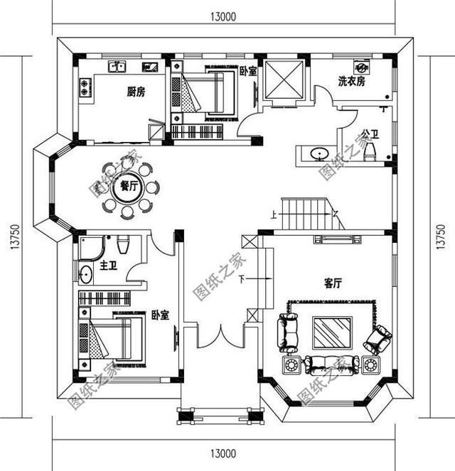 農(nóng)村雙層別墅設(shè)計(jì)，清新華麗，精益求精