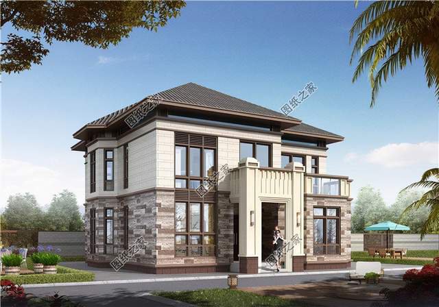 農(nóng)村雙層別墅設(shè)計(jì)，清新華麗，精益求精