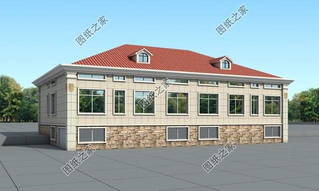 一層雙拼別墅設計圖，豐富的室內空間配置，滿足您的生活起居