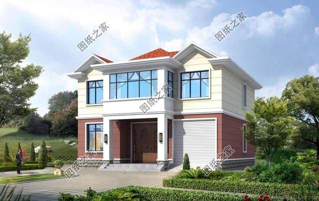 二層農(nóng)村別墅設(shè)計(jì)，帶閣樓帶車(chē)庫(kù)，性?xún)r(jià)比超高