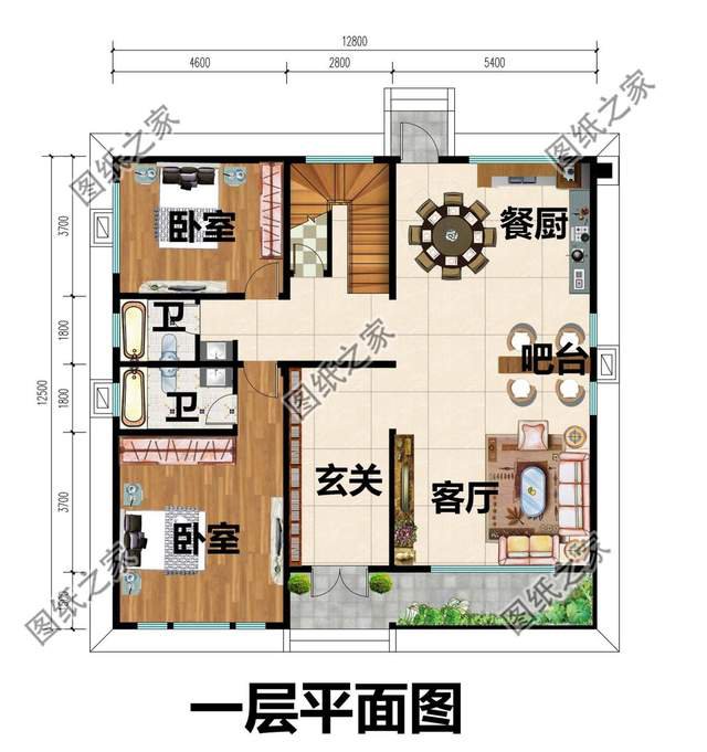 帶悶頂二層別墅設計，層次感十足，細節滿滿