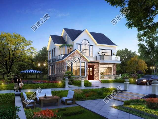 帶悶頂二層別墅設計，層次感十足，細節滿滿