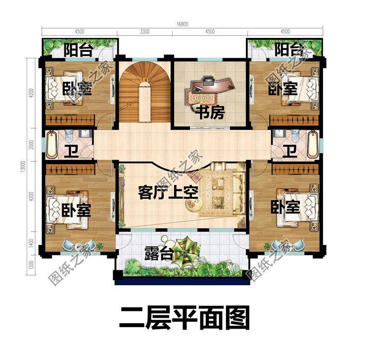 農村自建三層別墅設計圖