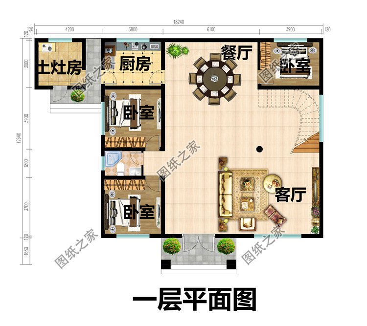 歐式三層樓房設計圖