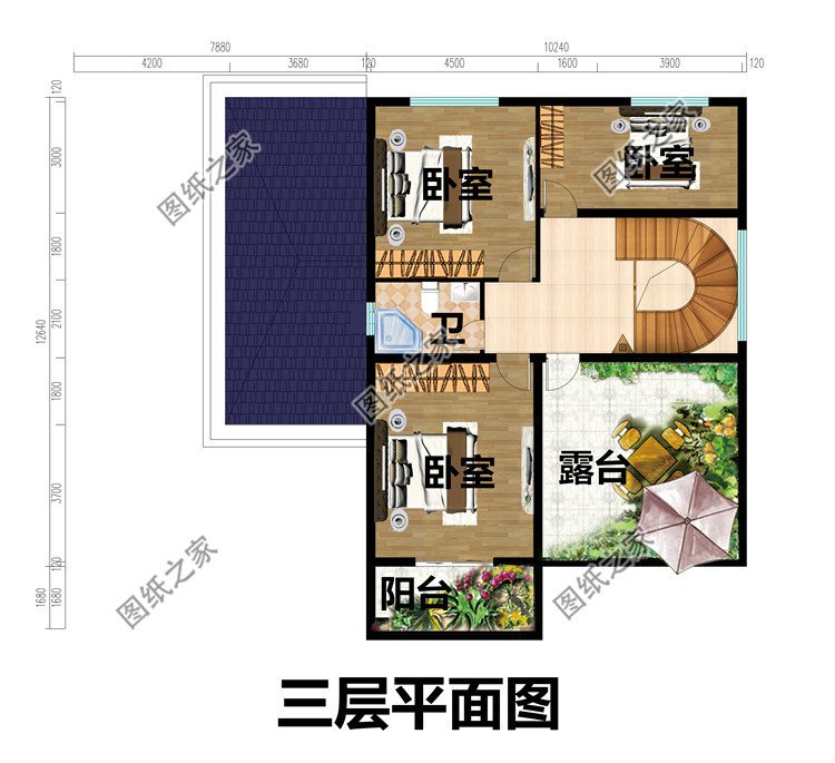 歐式三層樓房設計圖