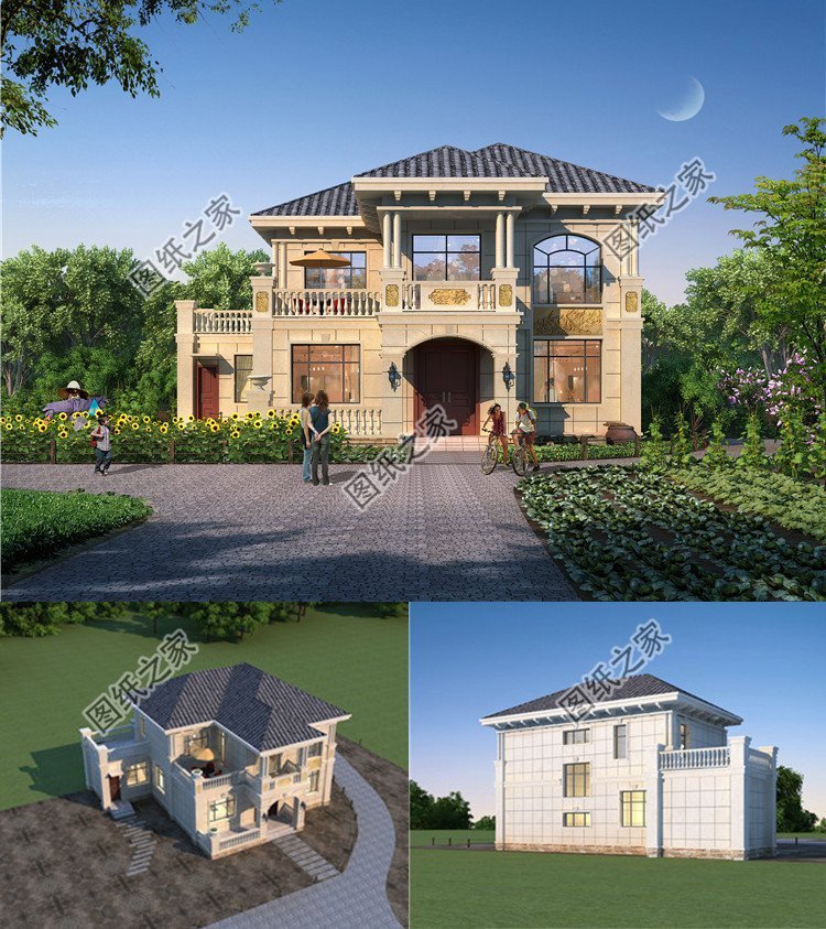 二層農村別墅帶配房，簡單實用，布局合理使您的起居更為舒適