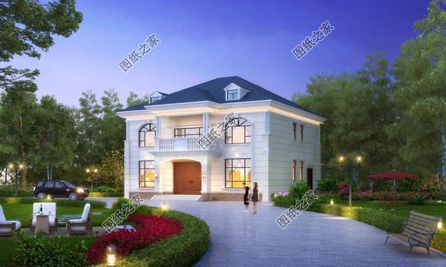 二層農村自建房，白潔如畫，仿佛一棟小宮殿