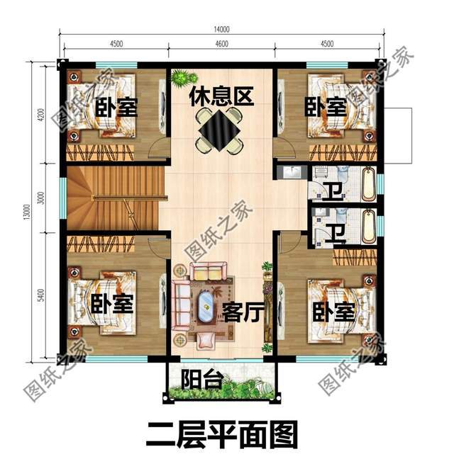 二層農村自建房，白潔如畫，仿佛一棟小宮殿