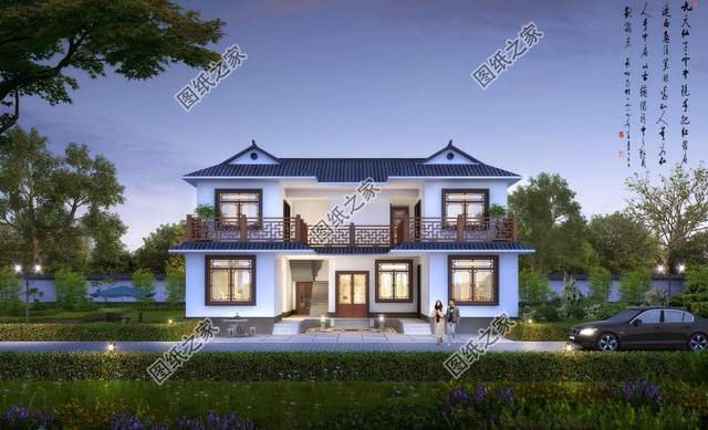 農(nóng)村二層三合院別墅設(shè)計(jì)，充滿家的感覺，居住更為舒適