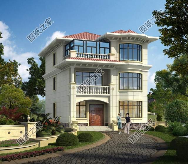 現代簡約三層自建房設計，帶陽光房配置，別有一番天地