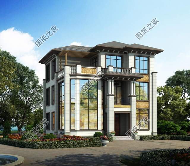 三層農村自建房帶地下室設計，戶型更為通透，顯得空間寬敞大氣