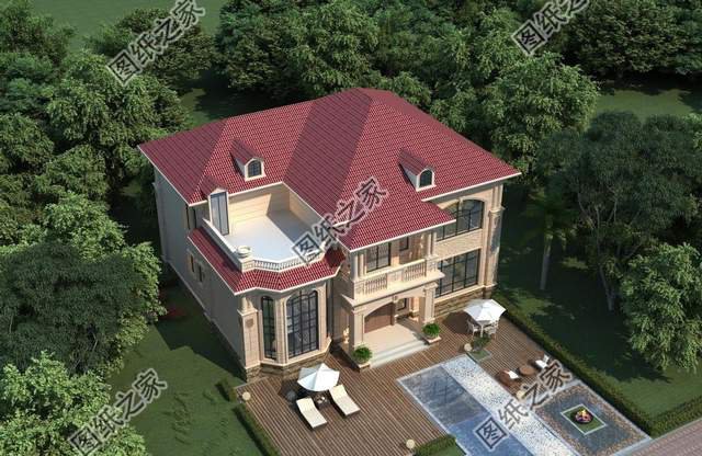 二層華麗農村自建房設計，帶著歐式的典雅，猶如藝術氣息的油畫