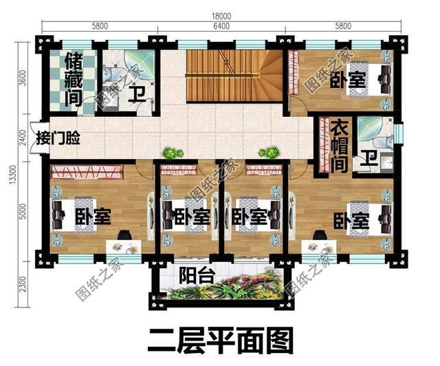 對稱式二層別墅設計，設計精美，忍不住多看幾眼