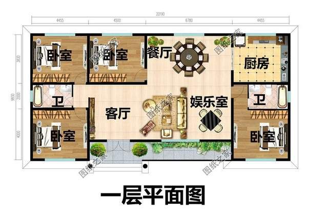 一層農村自建房設計，一家人，三餐四季，五顏六色