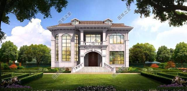 農村二層別墅設計，外墻配色簡約素樸，給人以美好生活的向往