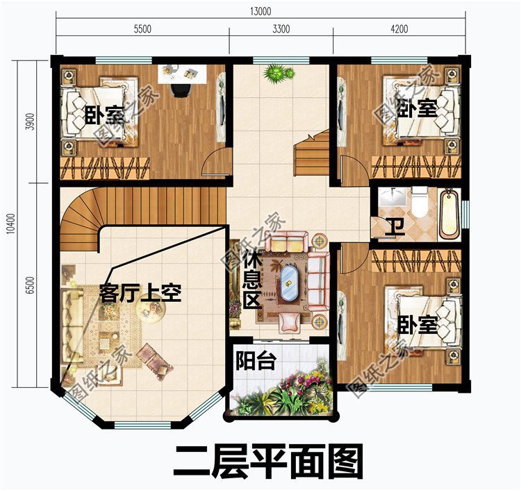 二層半農(nóng)村別墅設計，不浪費錢，家庭生活溫暖舒適，經(jīng)濟實用